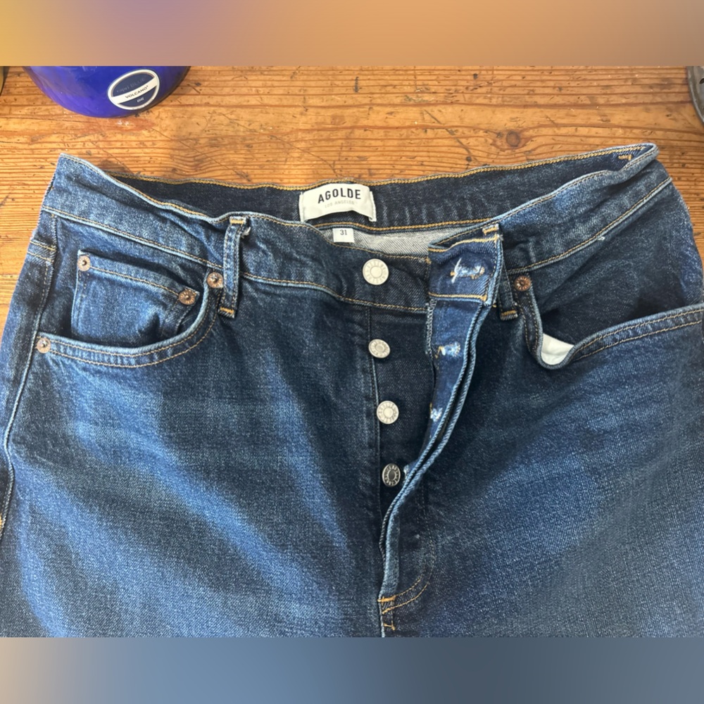 Agolde Dark Blue Denim Jeans
